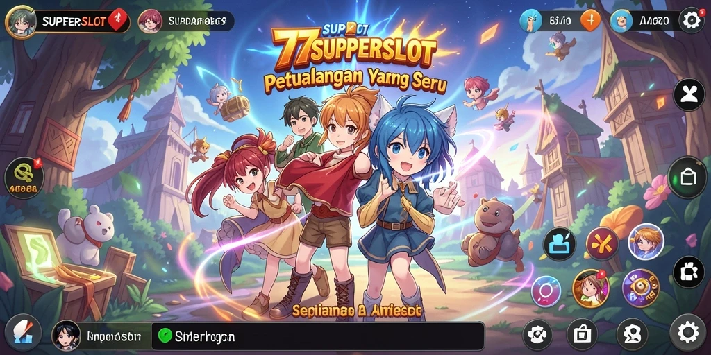 Tampilan gameplay seru dalam 77SUPERSLOT dengan karakter Anime menawan.