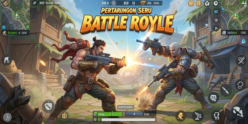 Tangkapan layar menunjukkan intensitas gameplay Battle Royale di 8ID.