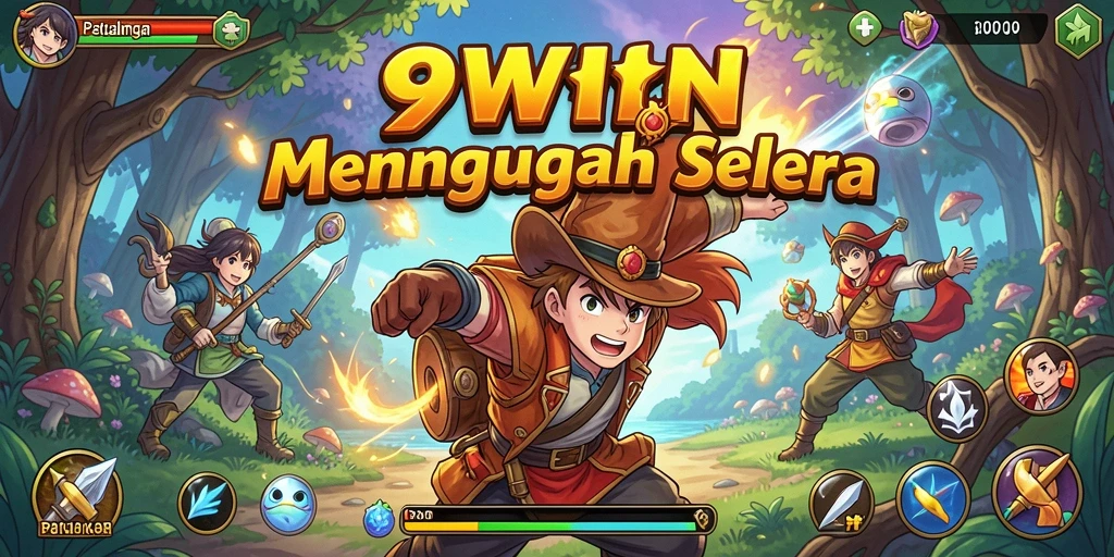 Tampilan gameplay menarik dari 9WIN dengan karakter Anime yang dinamis.