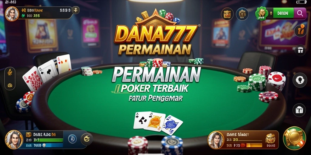 Screenshot gameplay DANA777 yang menunjukkan aksi Poker yang seru.