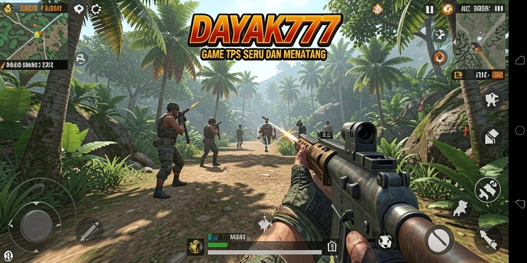 Gameplay intens dan seru dari DAYAK777 dalam aksi TPS.