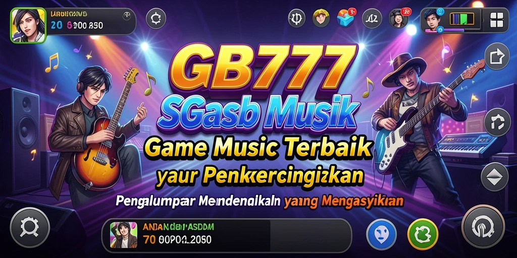 Tampilan screenshot utama game yang menunjukkan pengalaman mendengarkan musik.