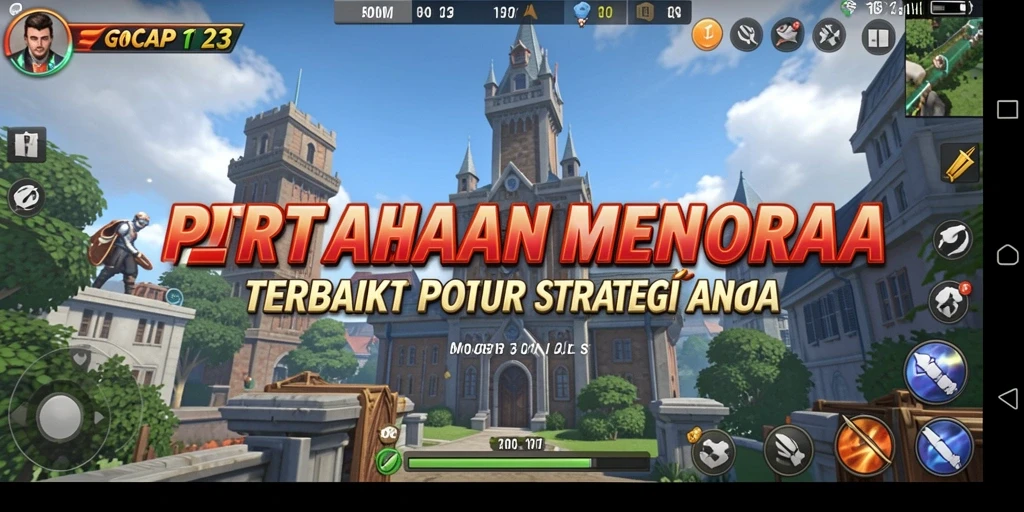 Screenshot GOCAP123 menampilkan aksi menara pertahanan yang mendebarkan.