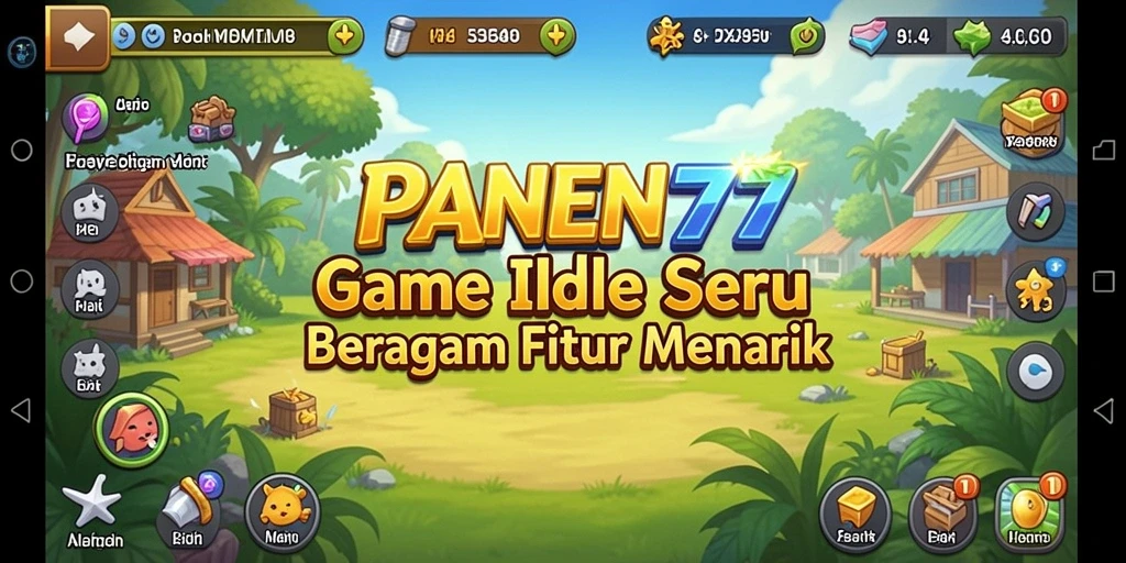 Tampilan gameplay menarik dari PANEN77 dengan lahan pertanian yang dinamis.