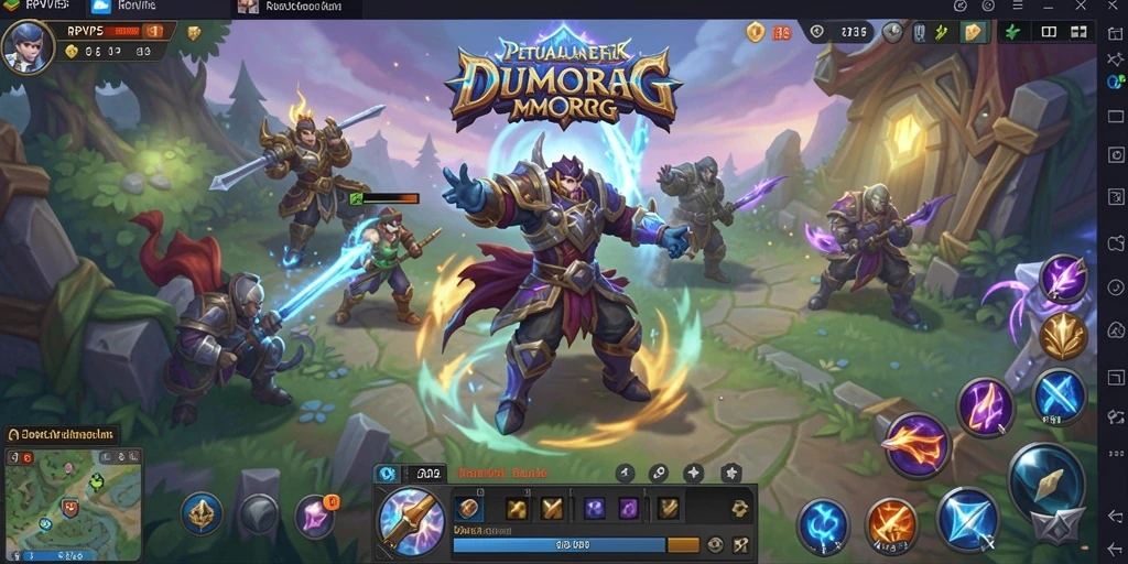 Tampilan menakjubkan dari dunia RPVIP5 dalam gameplay MMORPG.
