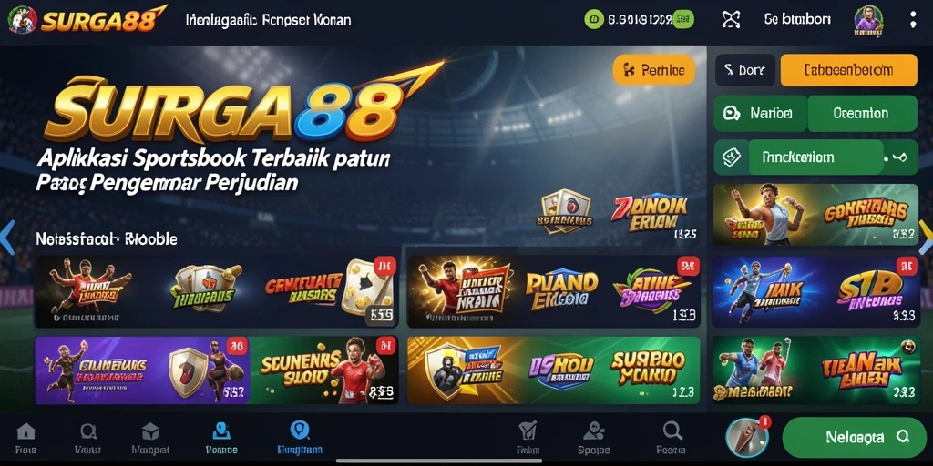 Tampilan gameplay <strong>SURGA88</strong> yang menarik dan interaktif untuk taruhan olahraga.