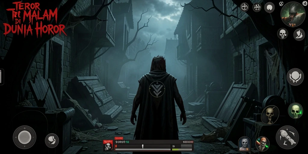 Tangkapan layar gameplay SVIP10 menampilkan suasana horor yang mencekam.