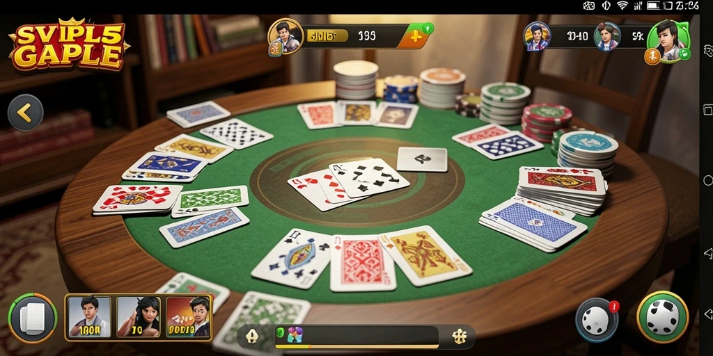 Tampilan gameplay SVIP5 yang seru dan interaktif saat bermain Gaple.