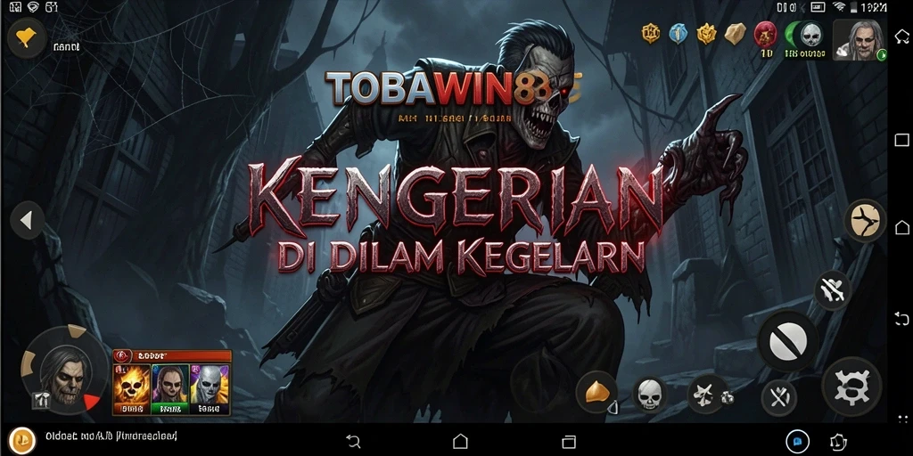 Screenshot utama game TOBAWIN88 yang menampilkan suasana Horror yang mencekam.