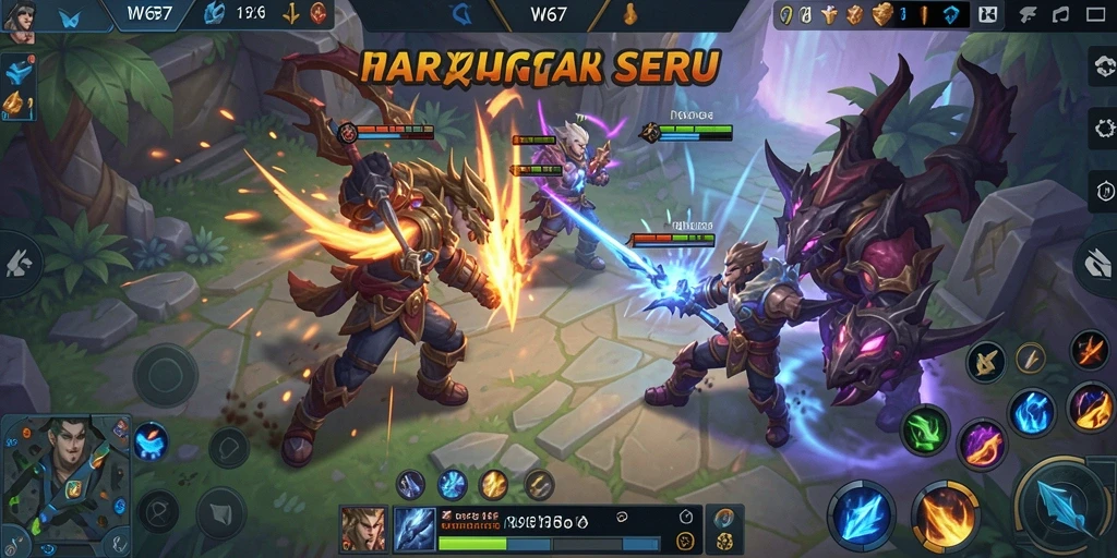 Tangkapan layar <strong>W67</strong> menunjukkan gameplay yang dinamis dan menarik.