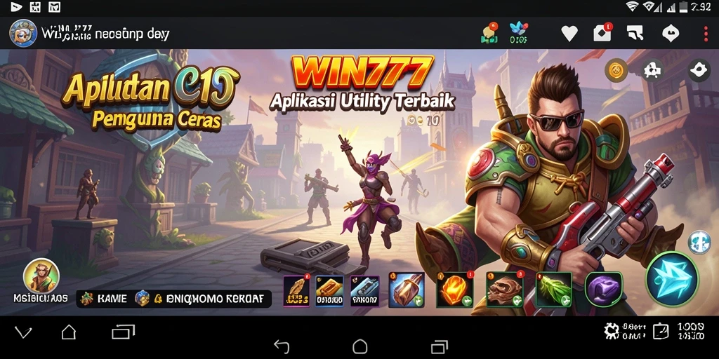 Tampilan antarmuka aplikasi WIN777 yang menarik dan intuitif.