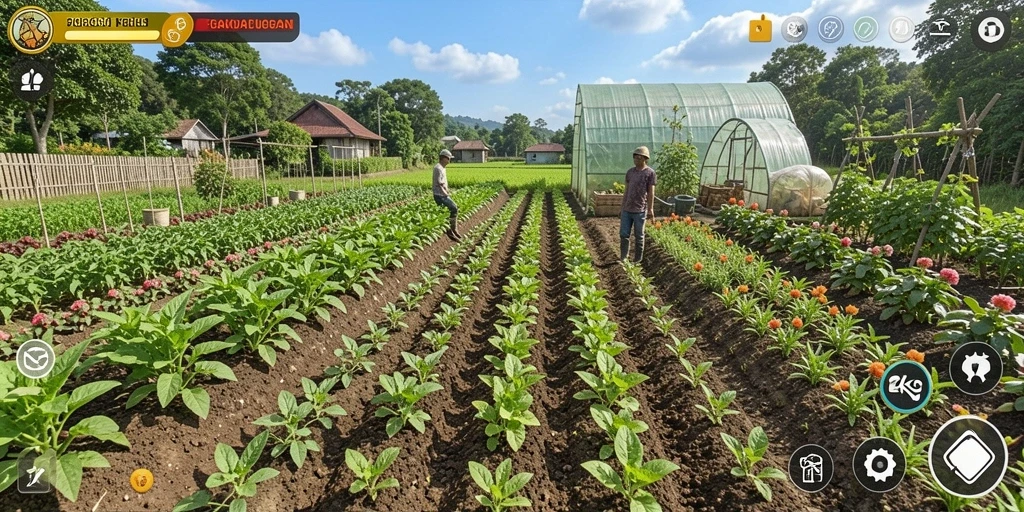 Gameplay seru ZK9 yang menampilkan proses berkebun.